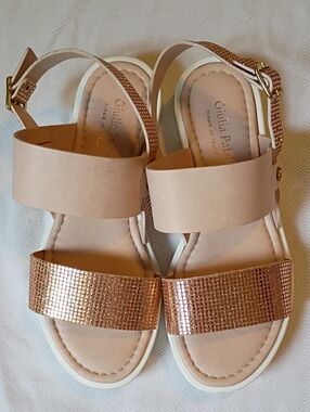 Giulia Palai Rose Gold & Nude Sandals